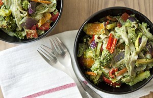 Low-Carb Pasta Primavera with Pesto Recipe | Life by Daily Burn